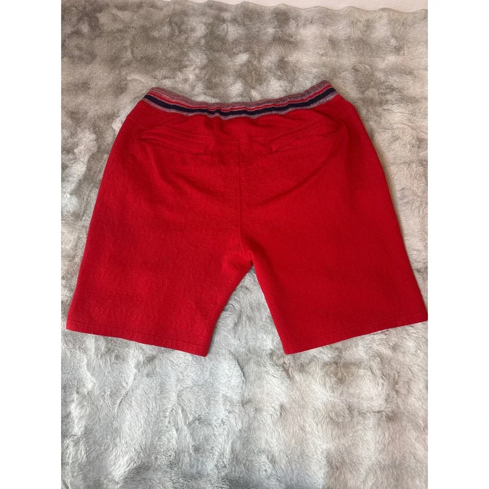 A.Tiziano Premium Menswear Red Embossed Knit Shorts Mens 5X Lounge Athletic-0588
